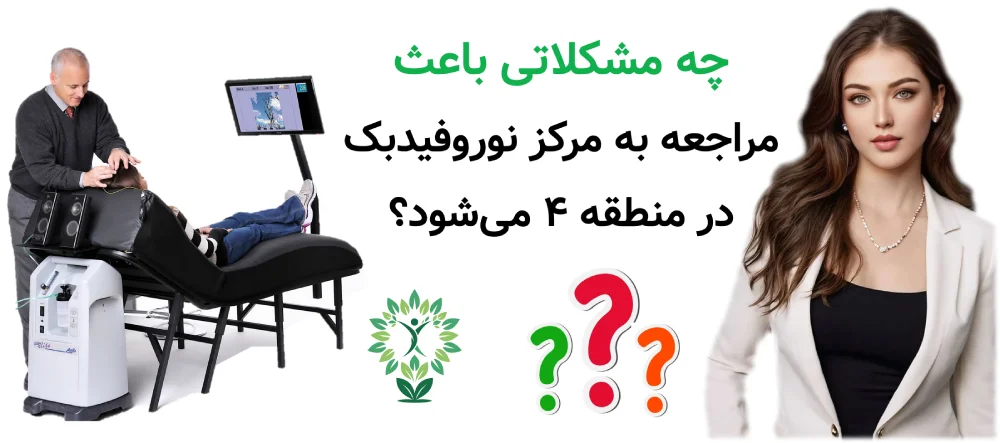 مرکز نوروفیدبک در منطقه 4 و حوالی آن، چه مشکلاتی باعث مراجعه به مرکز نوروفیدبک در منطقه ۴ می‌شود؟